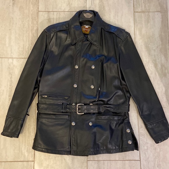 Harley-Davidson Other - Harley Davidson Belted Leather Coat